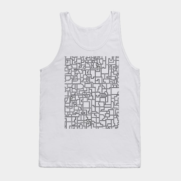 Line Art Pattern Tank Top by DrawAHrt